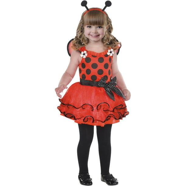 Girl's Ladybird Fancy Dress Costume Black & Red World Book Nature Fun Kids Party